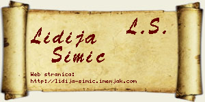 Lidija Simić vizit kartica